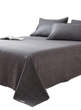 xyt大单2床50x20纯棉加F6TMH9大加宽老粗布床单纯厚加加密色灰色