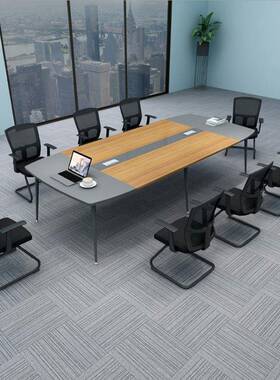 成代都富瑞源办公家具钢简约现小型木议桌板式长会条桌会FRY20215