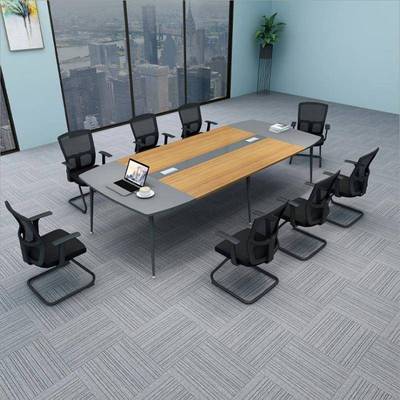 成代都富瑞源办公家具钢简约现小型木议桌板式长会条桌会FRY20215