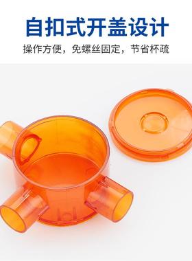 透线明vc管司令盒箱圆叉通塑料分线盒明透明圆通装盒过路线管接线