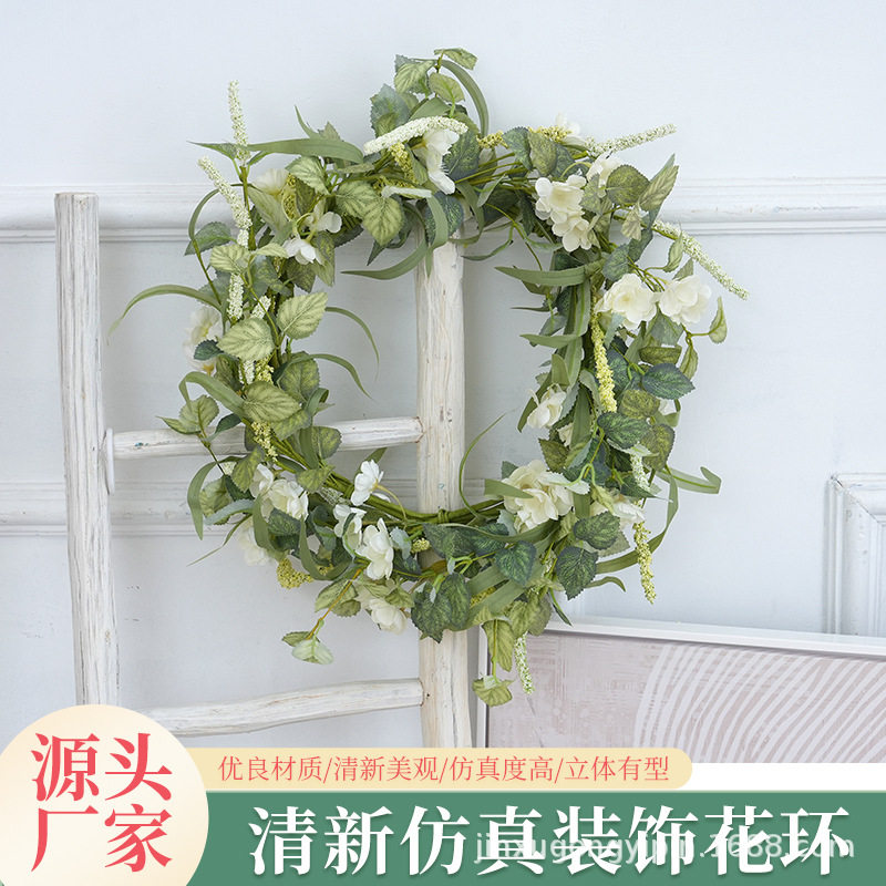 酒店橱窗装饰花环婚庆装饰品挂饰门饰挂件仿真花家居布置道具花环