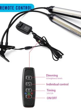 跨境CSU直供子室内LED全光谱植物夹灯可定时控调光分绿花卉补植光
