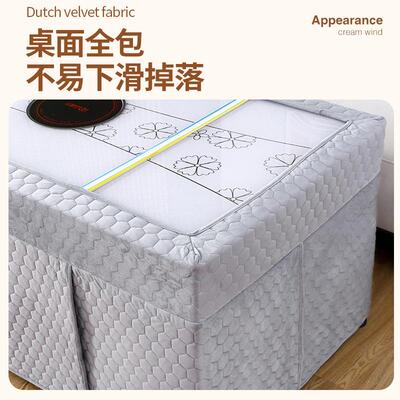 电炉烤BOJ火桌子罩加套长方形夹棉厚暖暖茶几取桌布烤火罩炉冬季