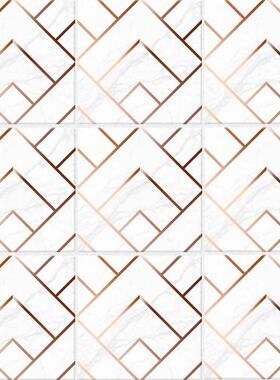 直销新款TS115 防滑瓷砖贴墙贴大理石金属质感铜色简约地贴纸防水