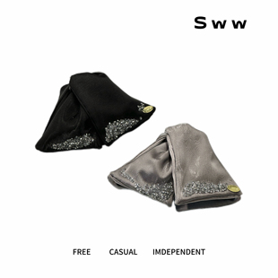 SWW/高级感水钻网纱贝壳三角抓夹后脑勺夹夹头型饱满发夹