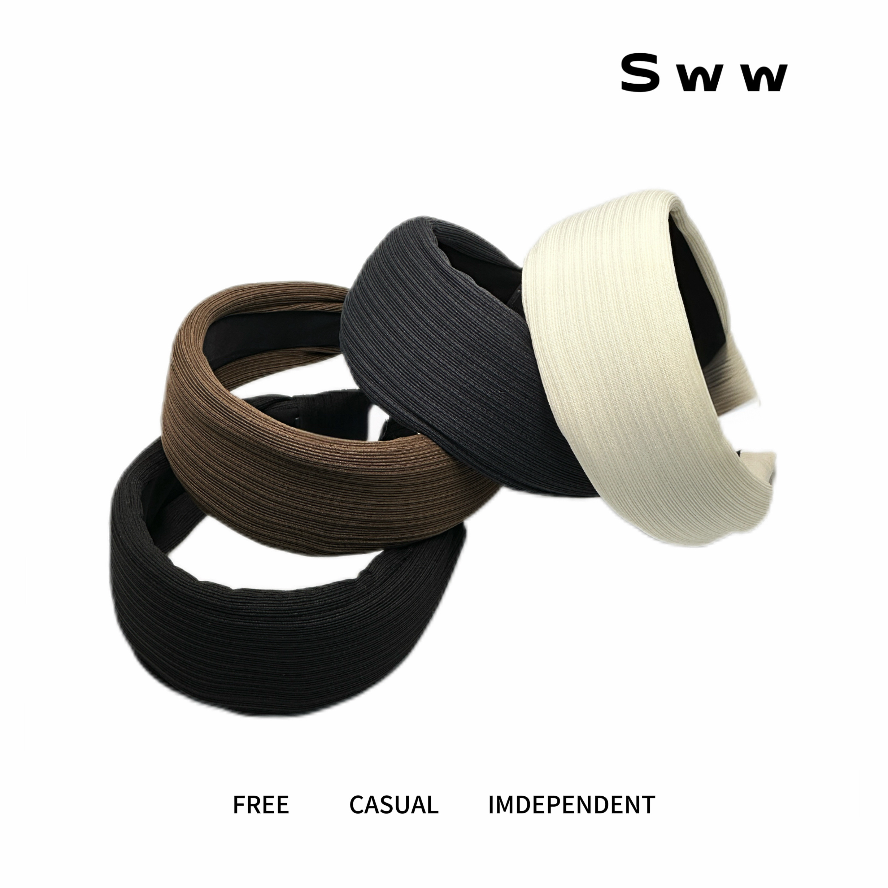 SWW/新升级填充内增高宽边海绵舒适高颅顶发箍