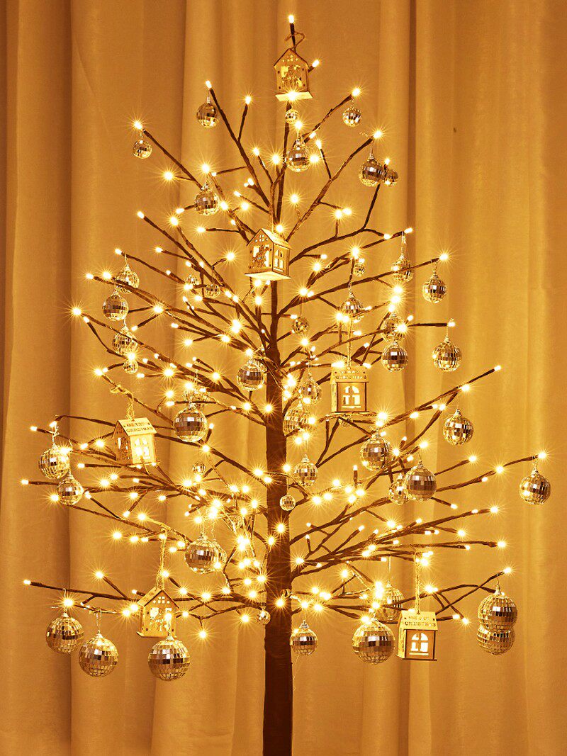 圣诞树发光灯树网红家用客厅LED灯树加密新年商场场景 装饰光纤树