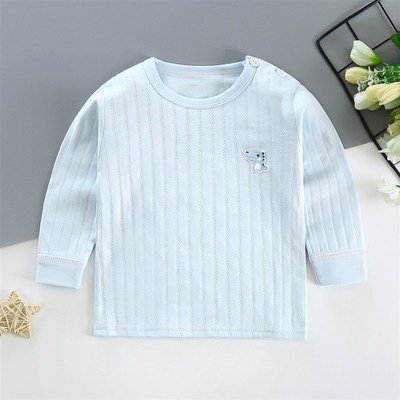 宝宝纯棉秋衣长袖婴儿毛衫睡衣男女童四季款上衣a类T恤秋装打底衫