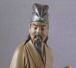 石湾陶瓷苏东坡携琴访友特制品门店琴行装饰摆件送人礼品刘泽棉