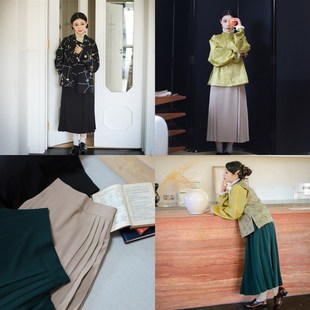 许愿池 基础万能搭 三色中长马面裙汉元素半裙日常有口袋杉水集