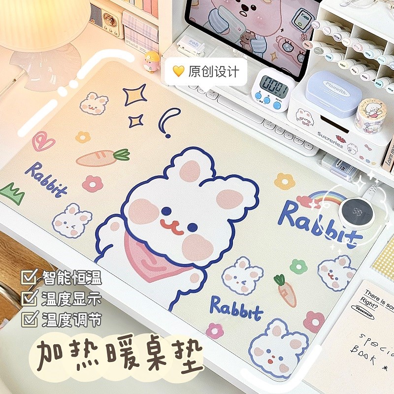 可爱加热桌垫办公室书桌暖垫鼠标垫保暖垫子冬季学习桌发热暖手垫