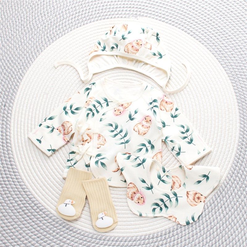 新生的儿半背衣初生婴儿产房待产宝宝上衣0一3月无骨a类纯棉