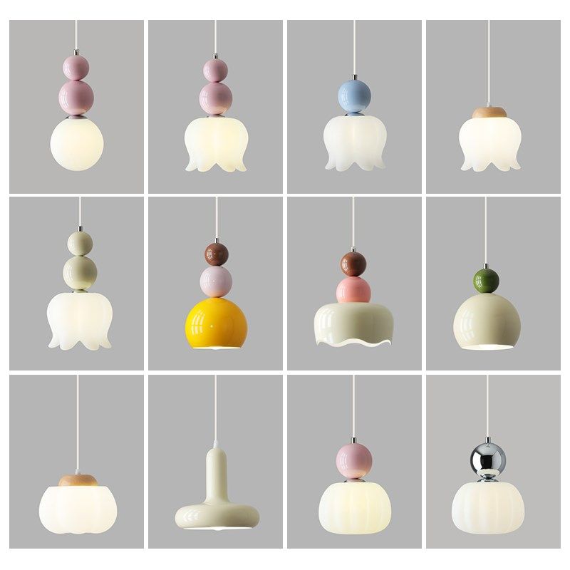 2023网红奶油风主卧室床头小吊灯法式侘寂风复古床头高级护眼吊灯