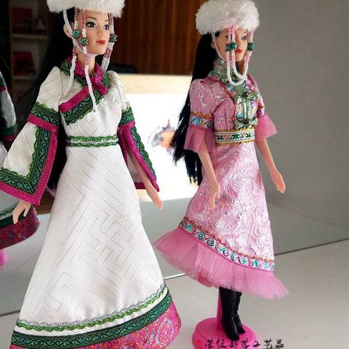 蒙古娃娃套装草原小姐妹哈湫嗨蒙古特色装饰品摆件礼品桌面摆饰品