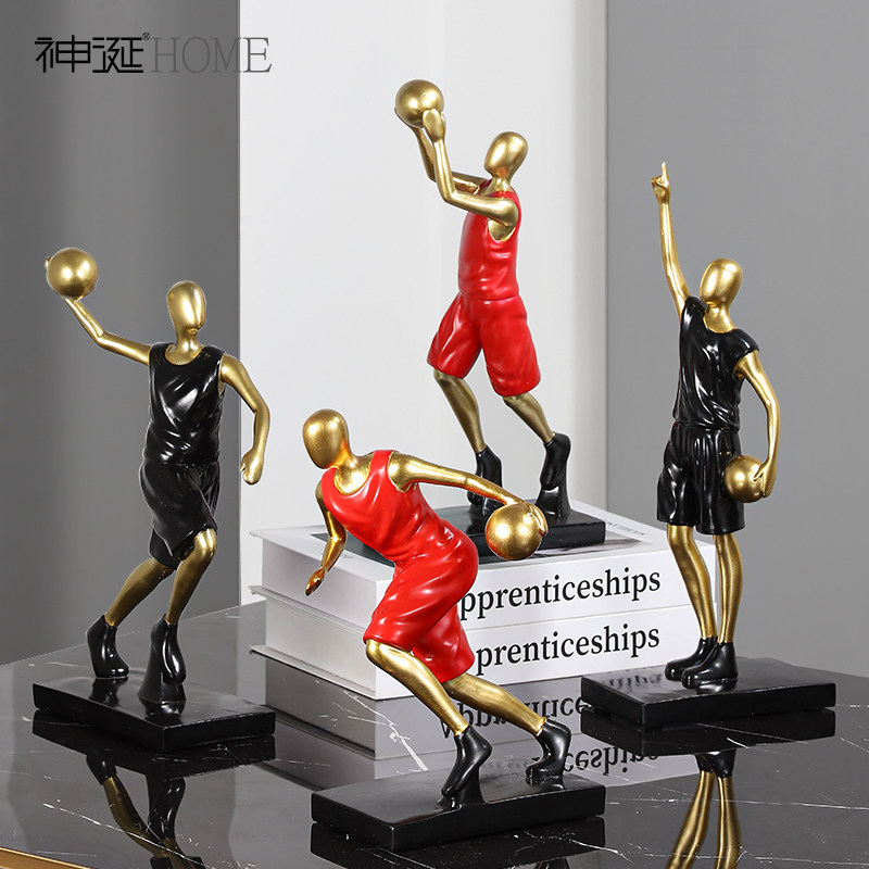 足球摆件家居饰品创意酒柜办公桌面装饰人偶生日礼物送同学纪念品