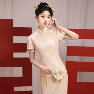 新中式旗袍2025新款订婚连衣裙平时可穿敬酒服新娘高级感晚礼服女