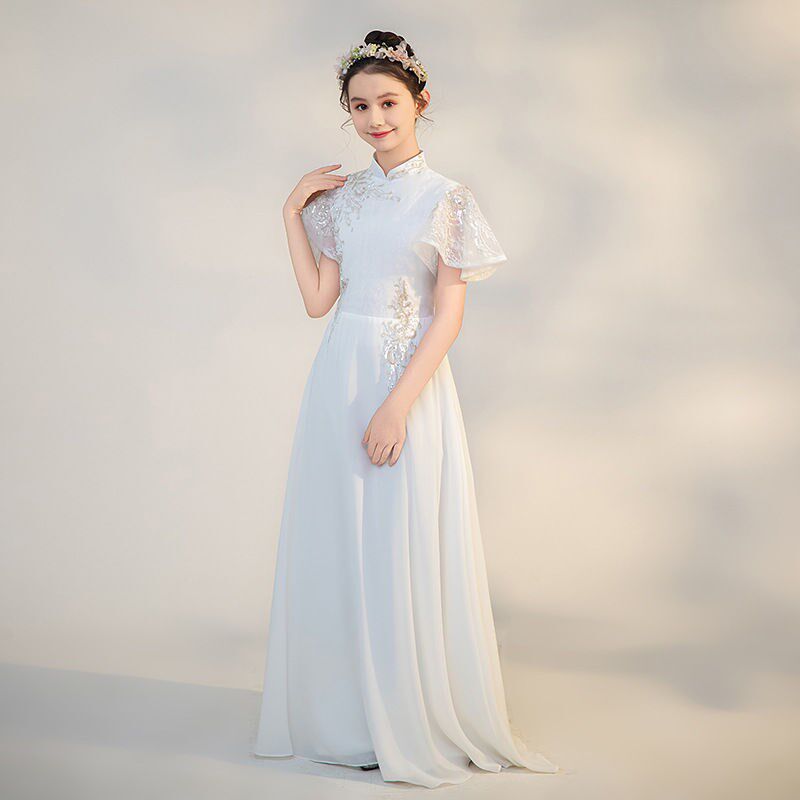 新款女童高端合唱团礼服学生主持才艺表演讲比赛小女孩钢琴演出服