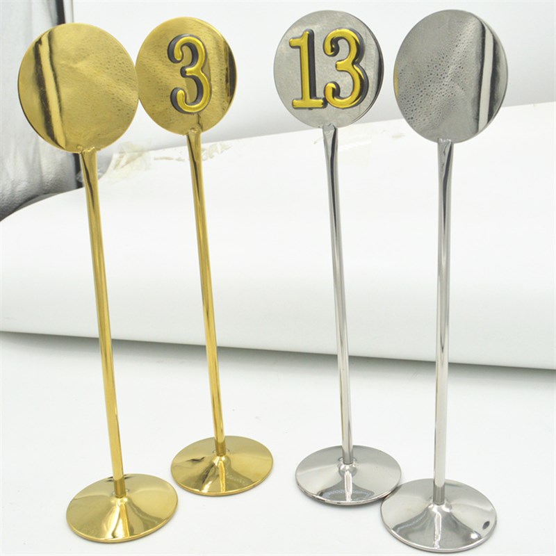 桌号牌婚庆桌卡数字不锈钢台号牌酒店餐桌牌排号牌餐牌餐厅高台牌