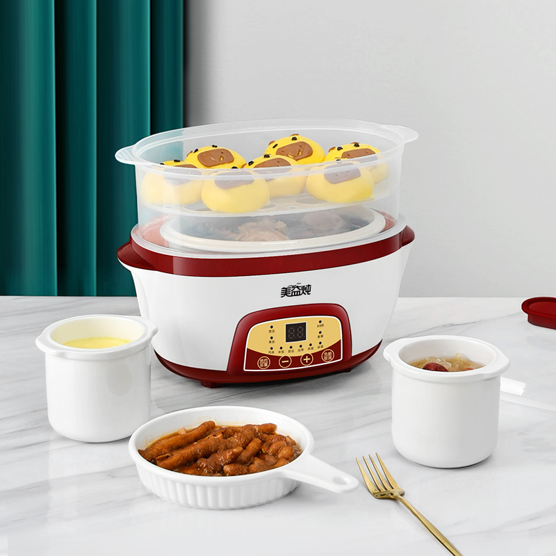 美益炖全自动隔水电炖锅陶瓷电炖盅小熬煮粥锅煲汤神器家用1-2人3