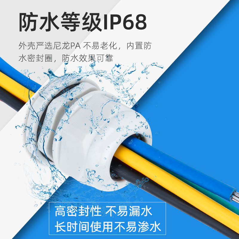 公制电缆防水接头m8m20 m22 m30 m10m12/m20/m22塑料电缆防水接头