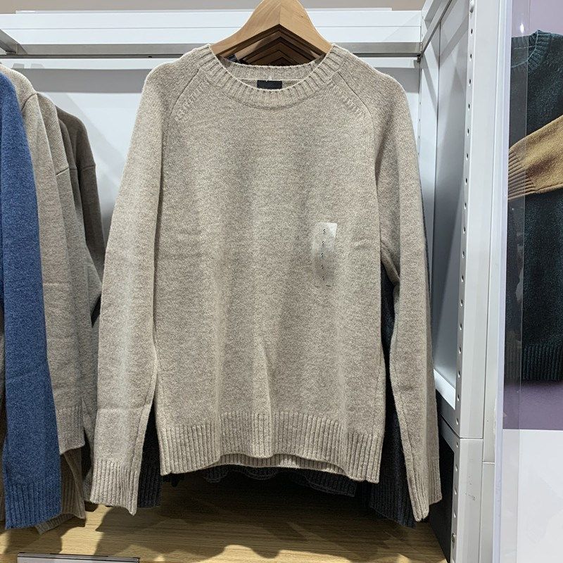 日单男装女装24秋冬柔软绵羊毛圆领针织衫外套长袖毛衣毛衫469400