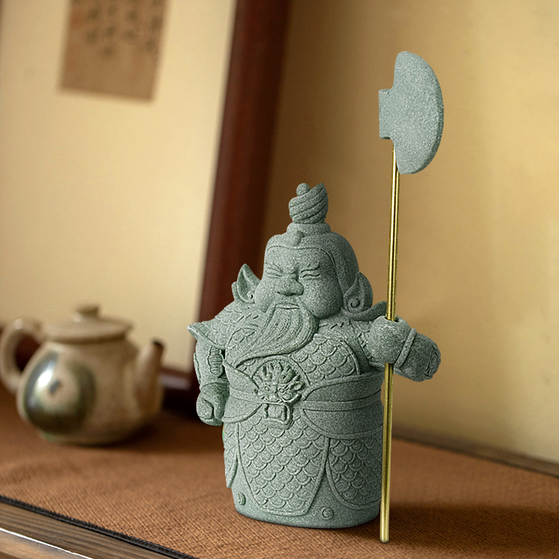 新中式护宅门神哼哈二将摆件客厅入户门玄关电视柜书房家居装饰品