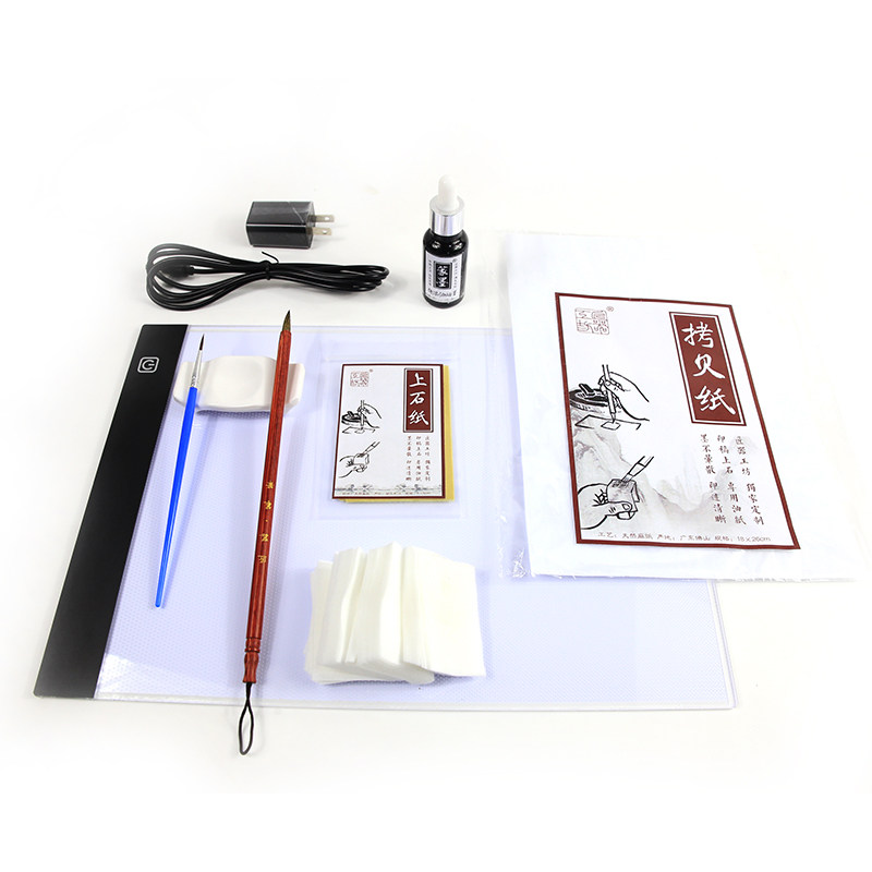 印稿上石工具  篆刻辅助套装 水印上石纸清水反写拷贝台吸油面纸
