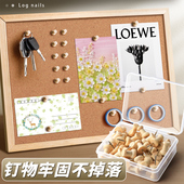 盒装 原木质图钉毛毡墙软木板木质按钉幼儿园留言板工字钉按钉大头