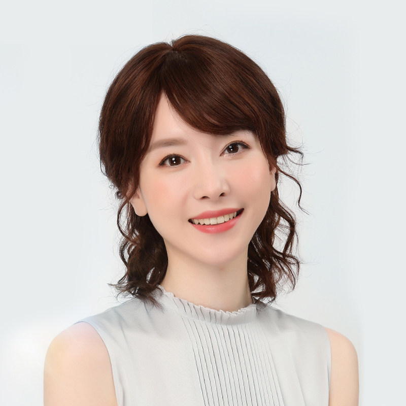 假发女中长发气质短卷发中年妈妈发型全真发全头套自然光头假发套