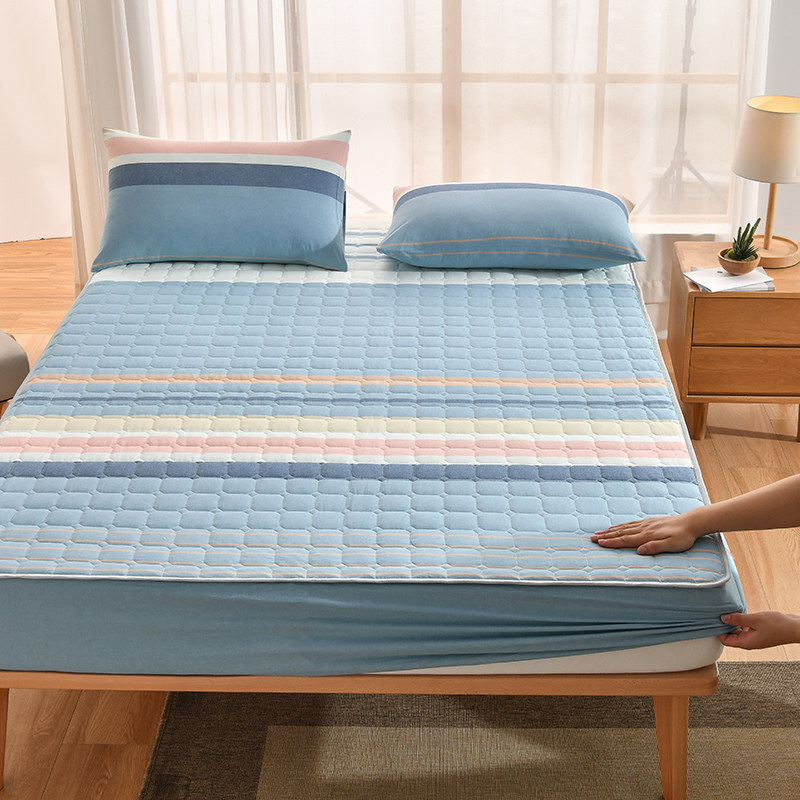 A类全棉纯棉床笠床罩单件夹棉加厚棕垫榻榻米专用床垫套薄款通用