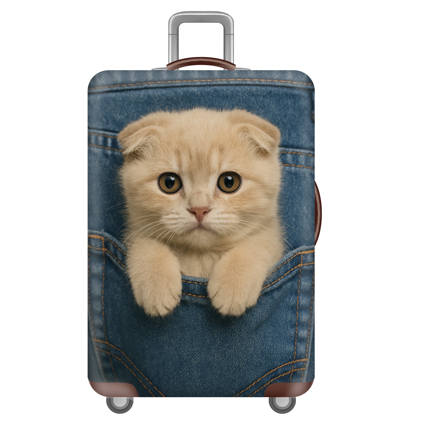 牛仔系列18猫咪弹力箱套拉杆箱旅行旅游登机行李皮箱保护罩防尘袋