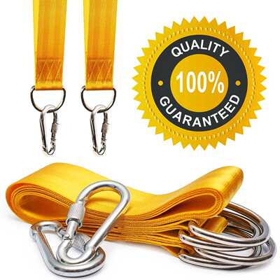 直销新款现货供应黄色秋千绑带 多功能瑜伽吊床绑带 款式齐全质优