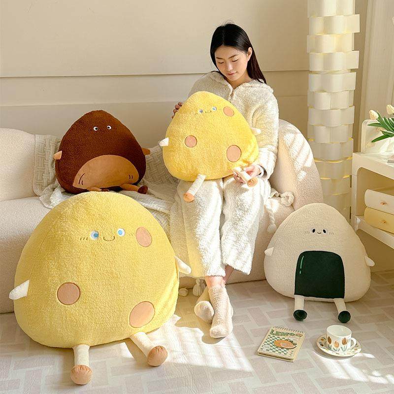直销新款卡通饭团抱枕沙发客厅可爱装饰枕头飘窗奶油风靠枕靠垫in