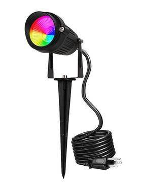 直销新款跨境新品地插草坪射灯AC110220V无线RF遥控七彩庭院户外
