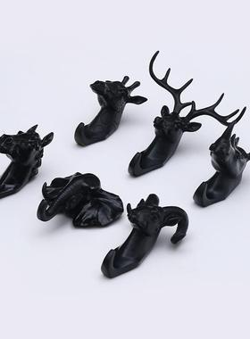 直销新款如果 欧式仿真鹿头家居挂钩 客厅衣帽挂饰墙壁酒吧树脂工
