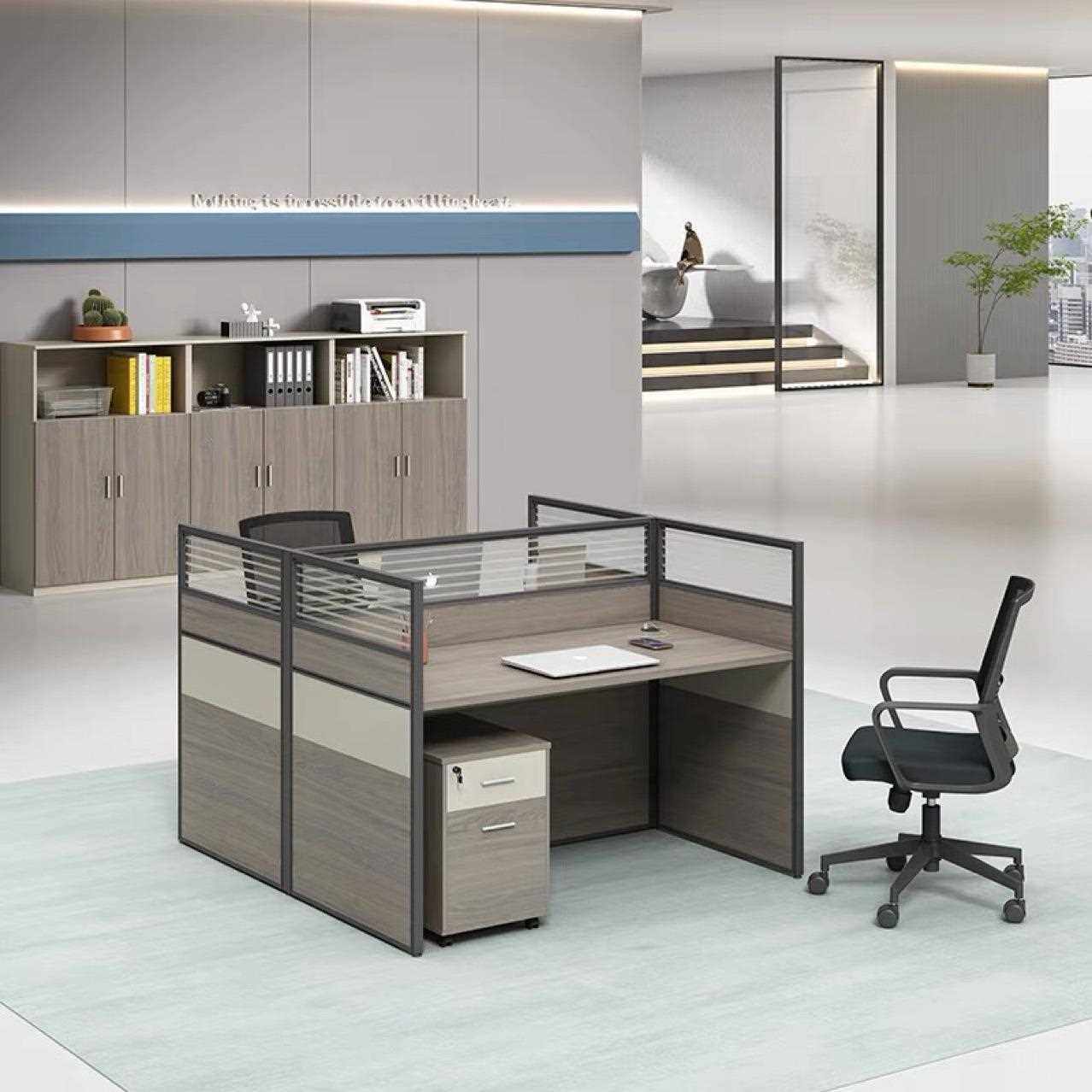 直销新款职员办公桌椅组合简约现代屏风卡位员工桌电脑办公室2/4/