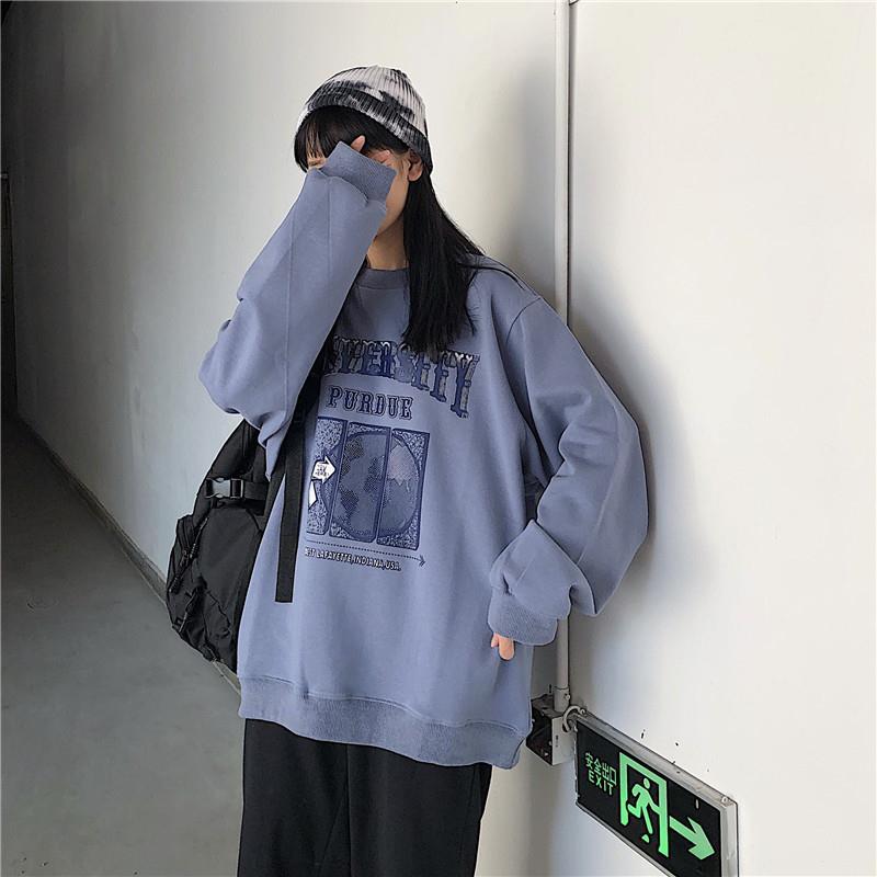 2021 Spring Autumn O-Neck Pullover Women Korean Loose Clothe