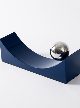 Rzone 创意蓝色摆球艺术装饰品蓝色设计师搭配方案软装电视柜摆件