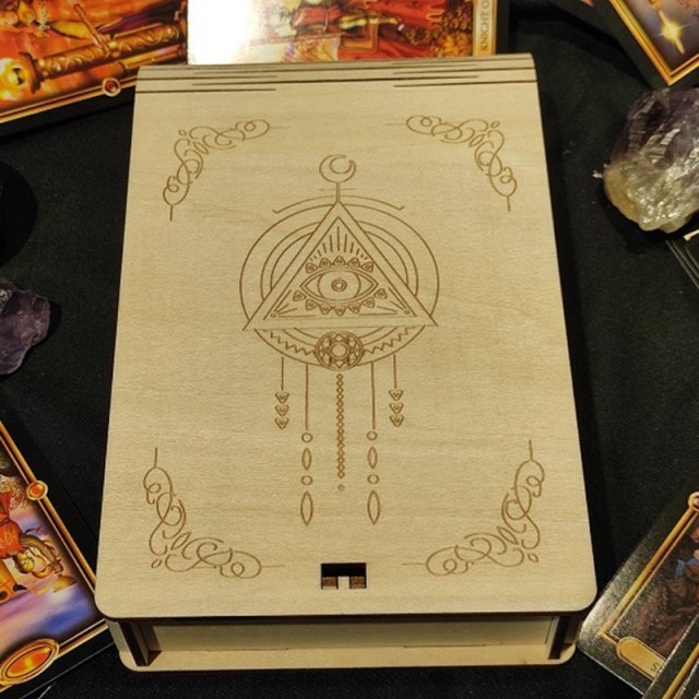 Wood Trinket Tarot Che Wooden Box Tarot Card orage Organ