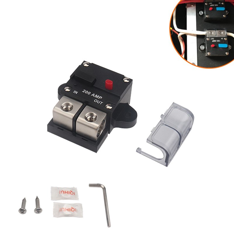 。200A250A汽车音响可恢复断路器 汽车音响保险丝座开关式电源