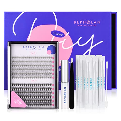 新品BEPHOLAN Cluster Lashes  Cluster Eyelash Extensions Kit