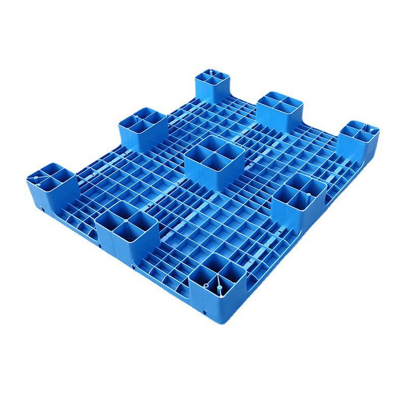 平板九脚一次成型塑料托盘  汽车配件运输四面进叉 塑胶托盘卡板