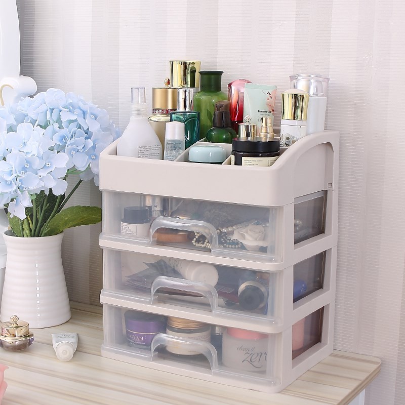 妆品化妆台收纳盒放室宿寝式大号桌子置物架塑料舍梳上学生的抽屉
