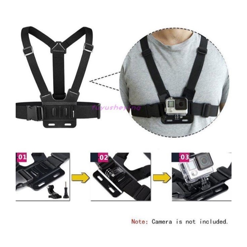 通用型横拍gopro运动相机手机竖拍胸前固定支架户外钓鱼直播拍摄