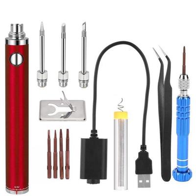 USB Electric Soldering Iron Kit 5V 15W Tin Solder 510 Interf