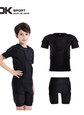 专业防撞服儿童篮球足球训练衣套装守门员门将橄榄球垒球运动护具