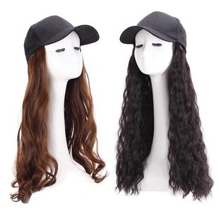直销新款假发女长发帽子假发一体夏天长卷发自然新式头套