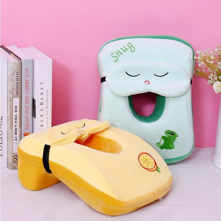 直销新款学生午睡枕面包枕头办公室午休神器腰靠枕趴睡抱枕拆洗午