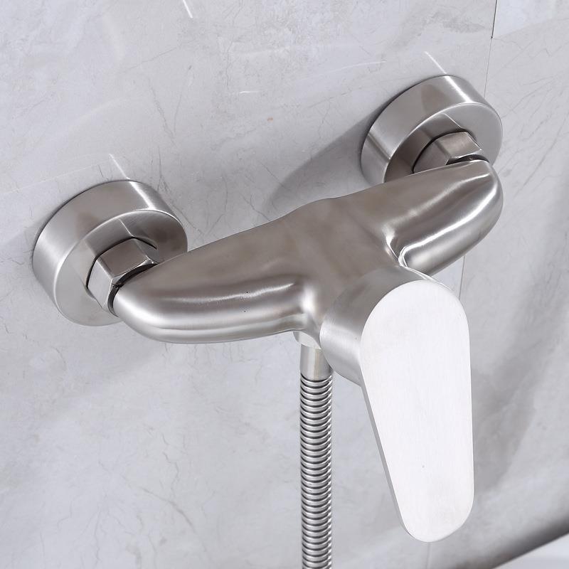 直销新款吉事多淋浴304不锈钢喷头套装冷热水龙头南安直供