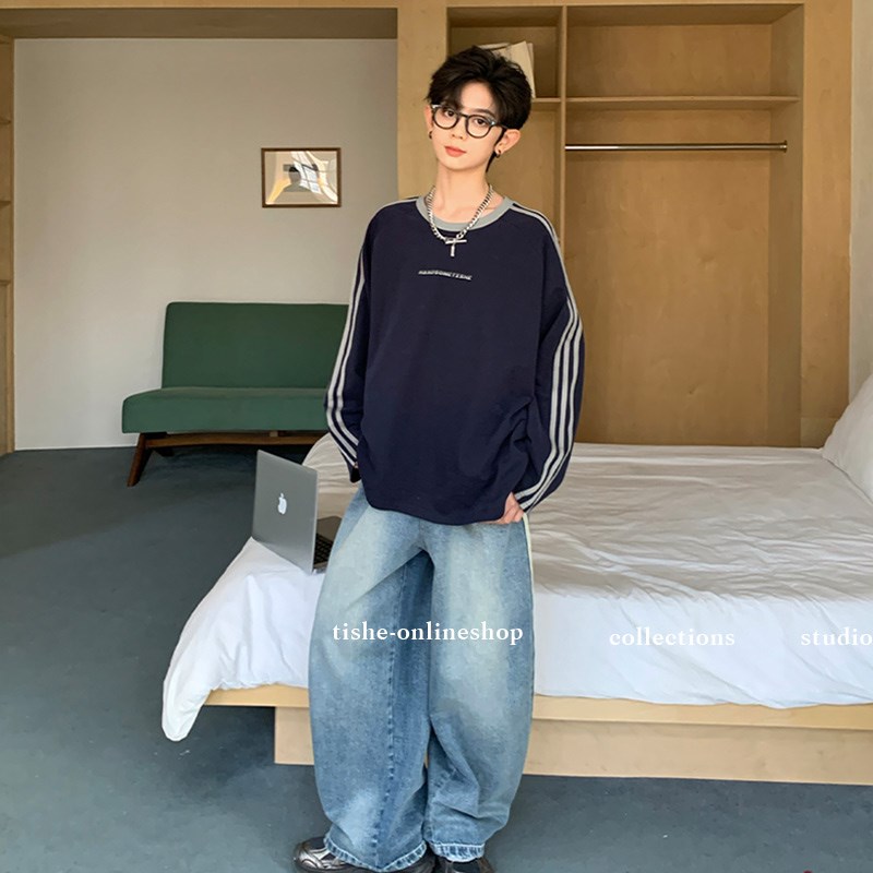 男童牛仔裤2025春装新款宽松大童男装大男孩长裤青少年大码裤子潮